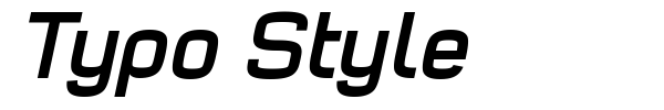 Typo Style font preview